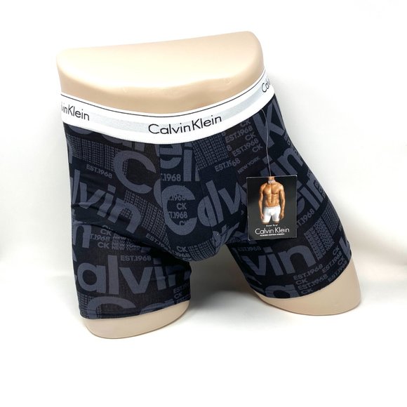 Calvin Klein Men's Underwear Modern Cotton Stretch Boxer Brief Black NB1892002 - Picture 3 of 4